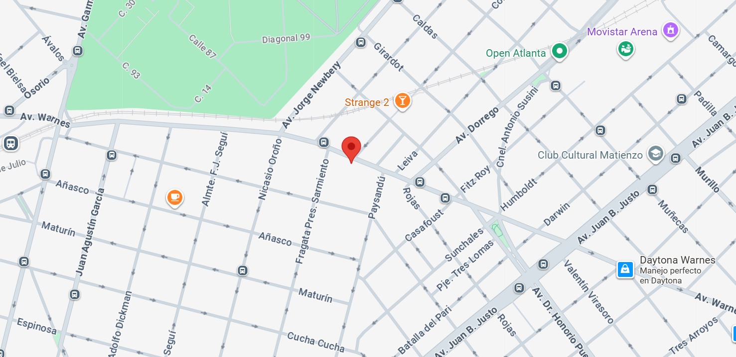 Mapa de ubicación Motores Warnes